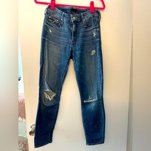 Mother denim- insider high rise stretch crop skinny Jean - size 26